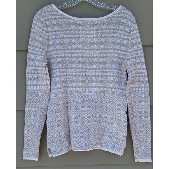 L.O.G.G. H&M Women's Cotton Viscose Angora Sweater Beige-Tan White Size S - Picture 3 of 14